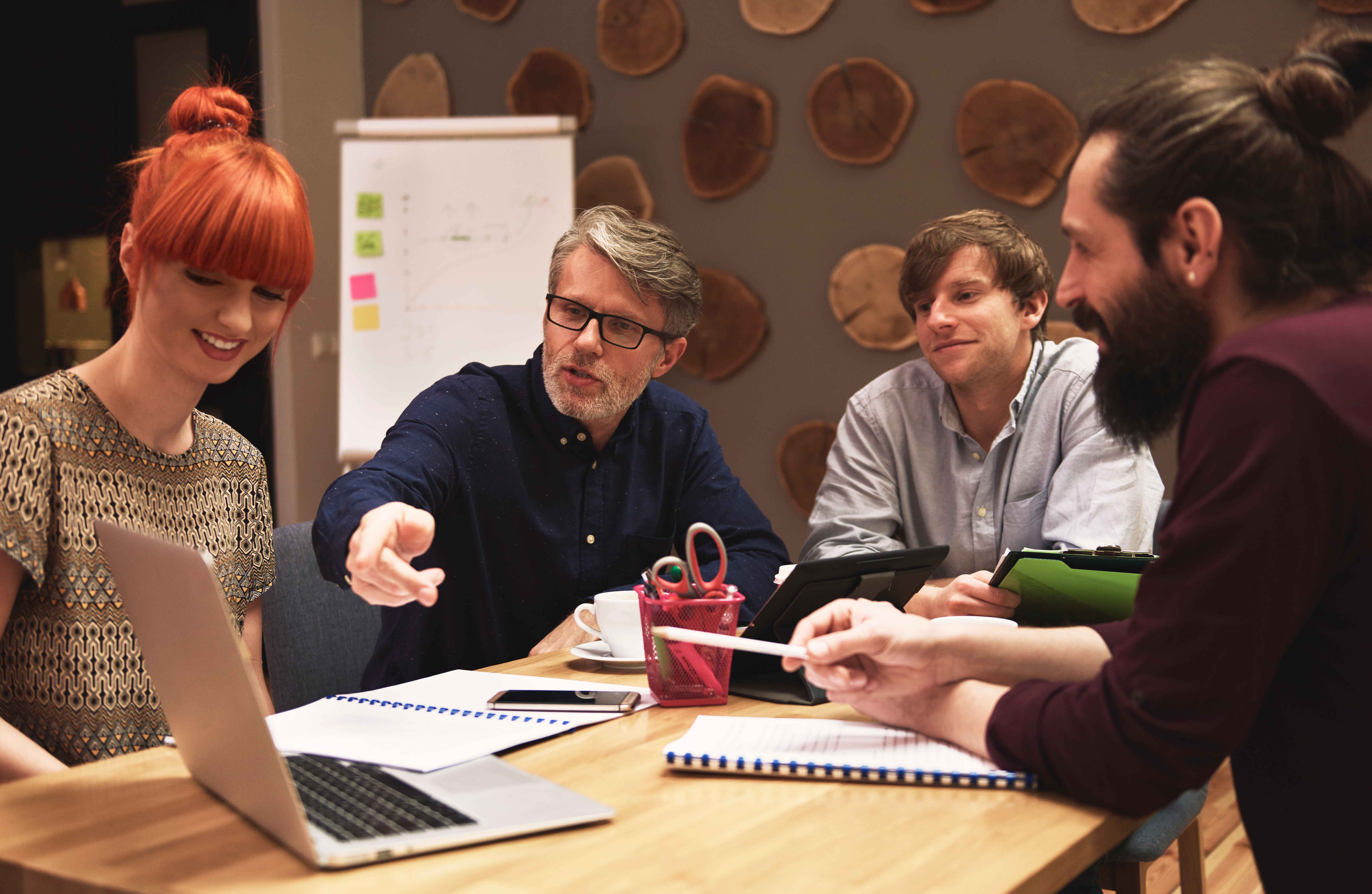 Data science experts team meeting